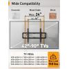 imagePerlegear Advanced Tilt TV Wall Mount PreAssembled Tv Mount for Most 4290 inch TVs up to 150 lbs 6inch Arm Extension 15 Full Tilt Fits 2416 Wood Studs Max VESA 600x400mm