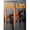 imagePerlegear Advanced Tilt TV Wall Mount PreAssembled Tv Mount for Most 4290 inch TVs up to 150 lbs 6inch Arm Extension 15 Full Tilt Fits 2416 Wood Studs Max VESA 600x400mm