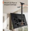 imagePerlegear Ceiling TV Mount Hanging TV Mount for 3775 inch Flat or Curved TVs up to 99 lbs Full Motion TV Bracket with Swivel Tilt Max VESA 600x400mm PGLCM1