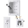 imagePerlegear Cord Hider for Wall Mount TV with AC Outlets USBA and USBC Ports inWall Cable Management Kit Includes Drill Templates Dust Bags Drywall Saw Extension Cord