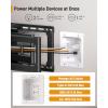 imagePerlegear Cord Hider for Wall Mount TV with AC Outlets USBA and USBC Ports inWall Cable Management Kit Includes Drill Templates Dust Bags Drywall Saw Extension Cord