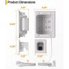 imagePerlegear Cord Hider for Wall Mount TV with AC Outlets USBA and USBC Ports inWall Cable Management Kit Includes Drill Templates Dust Bags Drywall Saw Extension Cord