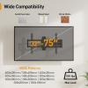 imagePerlegear Corner TV Wall Mount Long Arm TV Mount Bracket for 3275 Inch TVsFull Motion Wall Mount with 3237 Extension ampamp Swivel Articulating Arm ampamp Tilt MAX VESA 600x400mm Holds up to 100 lbs