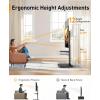 imagePerlegear Floor TV Stand with LED Light for 3275quot TVs Tall TV Stand with Swivel and Tilt 12 Height Levels TV Mount Stand Solid Wood Base up to 110 lbs for Living Room Max VESA 600x400mm PGFS21B