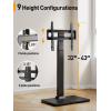 imagePerlegear Floor TV Stand with Mount for 3270 inch TVs up to 88lbs Floor Standing TV Stand with 9 Height Adjustment TV Swivel Stand for Living Room with Wood Base Max VESA 400x400mm PGFS09