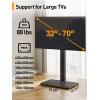 imagePerlegear Floor TV Stand with Mount for 3270 inch TVs up to 88lbs Floor Standing TV Stand with 9 Height Adjustment TV Swivel Stand for Living Room with Wood Base Max VESA 400x400mm PGFS09
