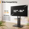 imagePerlegear Floor TV Stand with Mount for 3286quot TVs up to 132 lbs Tall TV Stand with Pegboard and 6 Height Settings TV Swivel Stand with Wooden Base Max VESA 600x400mm PGFS13