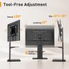 imagePerlegear Floor TV Stand with Mount for 3286quot TVs up to 132 lbs Tall TV Stand with Pegboard and 6 Height Settings TV Swivel Stand with Wooden Base Max VESA 600x400mm PGFS13