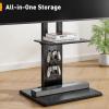 imagePerlegear Floor TV Stand with Mount for 3286quot TVs up to 132 lbs Tall TV Stand with Pegboard and 6 Height Settings TV Swivel Stand with Wooden Base Max VESA 600x400mm PGFS13