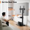 imagePerlegear Floor TV Stand with Power Outlet Universal TV Stand for 3275 inch TVs up to 110 lbs Height Adjustable Standing TV Mount Tall TV Mount with Wood Base Max VESA 600x400mm PGFS06Black