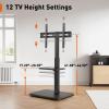 imagePerlegear Floor TV Stand with Power Outlet Universal TV Stand for 3275 inch TVs up to 110 lbs Height Adjustable Standing TV Mount Tall TV Mount with Wood Base Max VESA 600x400mm PGFS06Black