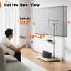 imagePerlegear Floor TV Stand with Power Outlet Universal TV Stand for 3275 inch TVs up to 110 lbs Height Adjustable Standing TV Mount Tall TV Mount with Wood Base Max VESA 600x400mm PGFS06White