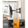 imagePerlegear Full Motion TV Mount for 3265 Inch TVs up to 99 lbs Max VESA 400x400mm Fits 1612 Wood Studs Height Adjustable PreAssembled TV Wall Mount ToolFree Tilt Swivel ampamp Extension PGMF21
