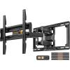 imagePerlegear Full Motion TV Mount for 3265 Inch TVs up to 99 lbs Max VESA 400x400mm Fits 1612 Wood Studs Height Adjustable PreAssembled TV Wall Mount ToolFree Tilt Swivel ampamp Extension PGMF21