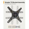 imagePerlegear Full Motion TV Mount for Most 2665 inch Flat or Curved TVs up to 82 lbs Wall Mount TV Bracket with Articulating Arms ToolFree Tilt Swivel Extension Max VESA 400x400mm PGMF3