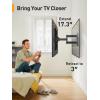 imagePerlegear Full Motion TV Mount for Most 2665 inch Flat or Curved TVs up to 82 lbs Wall Mount TV Bracket with Articulating Arms ToolFree Tilt Swivel Extension Max VESA 400x400mm PGMF3
