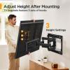 imagePerlegear Full Motion TV Wall Mount for 2665 inch TVs TV Bracket Supports Swivel Articulating Level Extension Tilt Arms Max VESA 400x400mm up to 99lbs 16quot Wood Studs PGMFK4