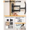 imagePerlegear Full Motion TV Wall Mount for Most 2650 Inch TVs Max VESA 300 x 300mm TV Monitor Wall Mount Bracket with Rotation Swivel Tilt Extension and Leveling Adjustment Holds up to 55 lbsBlack