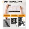 imagePerlegear Full Motion TV Wall Mount for Most 4284 inch Flat Curved TVs up to 132 lbs 1216 Wood Studs Bracket with Articulating Arms Swivel ToolFree Tilt Max VESA 600x400mm PGLF12