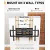imagePerlegear Full Motion TV Wall Mount for Most 4284 inch Flat Curved TVs up to 132 lbs 1216 Wood Studs Bracket with Articulating Arms Swivel ToolFree Tilt Max VESA 600x400mm PGLF12
