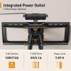 imagePerlegear Full Motion TV Wall Mount with Power Strip for 4290 Inch TVs up to 150 lbs PreAssembled TV Mount Has Smooth Swivel Tilt Extension Max VESA 600x400mm 121624 Wood Studs PGLF11