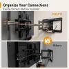 imagePerlegear Full Motion TV Wall Mount with Power Strip for 4290 Inch TVs up to 150 lbs PreAssembled TV Mount Has Smooth Swivel Tilt Extension Max VESA 600x400mm 121624 Wood Studs PGLF11