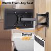 imagePerlegear Lockable RV TV Mount for 1342 inch TVs up to 44 lbs Full Motion RV TV Wall Mount with Swivel Tilt Pull Cord Lock RV TV Mount for Camper RV Motorhome Max VESA 200x200mm PGLRVF2