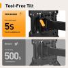imagePerlegear Long Arm TV Wall Mount for 2665 inch TVs up to 100 lbs Corner TV Mount Bracket with 3165 Extension Swivel Tilt Articulating Arms Full Motion Wall Mount Max VESA 400x400mm PGMF25B
