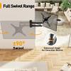 imagePerlegear Long Arm TV Wall Mount for 2665 inch TVs up to 100 lbs Corner TV Mount Bracket with 3165 Extension Swivel Tilt Articulating Arms Full Motion Wall Mount Max VESA 400x400mm PGMF25B