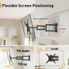 imagePerlegear Long Arm TV Wall Mount for 3265 TVs 374 Long Extension Corner TV Mount Max VESA 400x400mm Articulating Arms Full Motion Wall Mount Bracket with Swivel and Tilt Holds up to 110 lbs