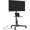 imagePerlegear Mobile TV Cart ClipOn Integrated Power Supply Rolling TV Stand Portable for 2360 TVs up to 88 lbs 3 Height Levels with Adjustable Tray TV Stand with Wheels Max VESA 400x400mm
