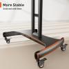imagePerlegear Mobile TV Cart for 3282 Inch FlatCurved LEDLCDOLED TVs Rolling TV Stand with Height Adjustable Shelf Max VESA 600x400mm up to 100lbs Outdoor TV Stand Trolley with Wheels PGTVMC051deep black