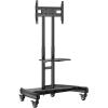 imagePerlegear Mobile TV Cart for 3282 Inch FlatCurved LEDLCDOLED TVs Rolling TV Stand with Height Adjustable Shelf Max VESA 600x400mm up to 100lbs Outdoor TV Stand Trolley with Wheels PGTVMC051deep black