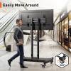 imagePerlegear Mobile TV Cart for 3282 Inch FlatCurved LEDLCDOLED TVs Rolling TV Stand with Height Adjustable Shelf Max VESA 600x400mm up to 100lbs Outdoor TV Stand Trolley with Wheels PGTVMC051deep black