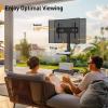 imagePerlegear Mobile TV Stand with Power Outlet Tilt ampamp Swivel Rolling TV Cart for 32 to 65 70 75 inch TVs up to 110 lbs Height Adjustable Rolling TV Stand with Wheels Max VESA 600x400mm PGTVMC17black