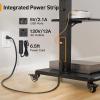 imagePerlegear Mobile TV Stand with Power Outlet Tilt ampamp Swivel Rolling TV Cart for 32 to 65 70 75 inch TVs up to 110 lbs Height Adjustable Rolling TV Stand with Wheels Max VESA 600x400mm PGTVMC17black