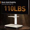 imagePerlegear Mobile TV Stand with Power Outlet Tilt ampamp Swivel Rolling TV Cart for 32 to 65 70 75 inch TVs up to 110 lbs Height Adjustable Rolling TV Stand with Wheels Max VESA 600x400mm PGTVMC17White