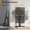 imagePerlegear Monitor Stand Freestanding Monitor Mount for 1334 inch Screens with 360 Degree Rotation 5 Height Settings Adjustable Desk Riser with Swivel and Tilt Max VESA 100x100mm PGTVS29