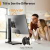 imagePerlegear Monitor Stand Freestanding Monitor Mount for 1334 inch Screens with 360 Degree Rotation 5 Height Settings Adjustable Desk Riser with Swivel and Tilt Max VESA 100x100mm PGTVS29