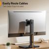 imagePerlegear Monitor Stand Freestanding Monitor Mount for 1334 inch Screens with 360 Degree Rotation 5 Height Settings Adjustable Desk Riser with Swivel and Tilt Max VESA 100x100mm PGTVS29