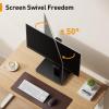 imagePerlegear Monitor Stand Freestanding Monitor Mount for 1334 inch Screens with 360 Degree Rotation 5 Height Settings Adjustable Desk Riser with Swivel and Tilt Max VESA 100x100mm PGTVS29