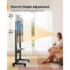 imagePerlegear Motorized Mobile TV Stand on Wheels for 3786 Inch TVs up to 154 lbs Electric Height Adjustable Rolling TV Stand VESA 200x200600x400mm Wooden Shelf ampamp Panel PGTVMC26B