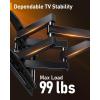 imagePerlegear PreAssembled TV Wall Mount with LED Lights for 2665 inch TVs up to 99 lbs Max VESA 400x400mm Swivel Extension Tilt TV Backlights with Music Sync Fits 1612 Wood Studs PGMF20