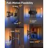 imagePerlegear PreAssembled TV Wall Mount with LED Lights for 2665 inch TVs up to 99 lbs Max VESA 400x400mm Swivel Extension Tilt TV Backlights with Music Sync Fits 1612 Wood Studs PGMF20