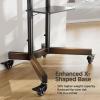 imagePerlegear Rolling TV Stand Mobile TV Stand on Wheels for 3285 Inch Screens up to 132 lbs Height Adjustable Mobile TV Cart with Metal Shelf Rolling TV Cart with Lockable Wheels Max VESA 600x400mm