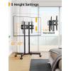 imagePerlegear Rolling TV Stand Mobile TV Stand with Wheels for 3270 inch TVs Height Adjustable Mobile TV Cart with 15 to 5 Tilt Rolling Cart for 4K TV Max VESA 400x400mm up to 88lbs PGTVMC14