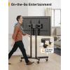 imagePerlegear Rolling TV Stand Mobile TV Stand with Wheels for 3270 inch TVs Height Adjustable Mobile TV Cart with 15 to 5 Tilt Rolling Cart for 4K TV Max VESA 400x400mm up to 88lbs PGTVMC14