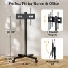 imagePerlegear Rolling TV Stand for 2360 Inch LCD LED OLED 4K Smart TVs Holds up to 88lbs Mobile TV Stand with Height Adjustable Tilting TV Cart with Locking Wheels Max VESA 400x400mm PGTVMC16