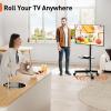 imagePerlegear Rolling TV Stand for 2360 Inch LED Flat ScreenCurved TVs up to 88lbsMobile TV Stand Wheels with Height Adjustable Portable Rolling TV Cart Max VESA 400x400mm PGTVMC06