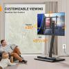 imagePerlegear Rolling TV Stand with Power Outlet Tilt and Swivel Mobile TV Cart with Hidden Casters Fits 3070 Inch TVs HeightAdjustable 88 lbs Load Capacity Max VESA 400x400mm PGTVMC20
